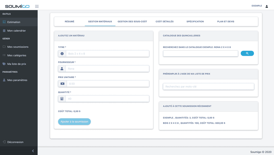 Listes de prix flexibles - Vue détaillée